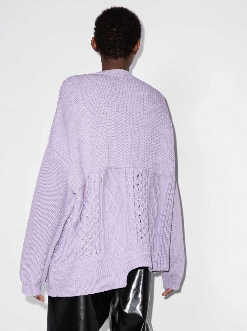Patchwork Knit Cardigan