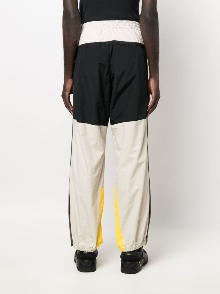 Neutral Colourblock Straight Leg Trousers