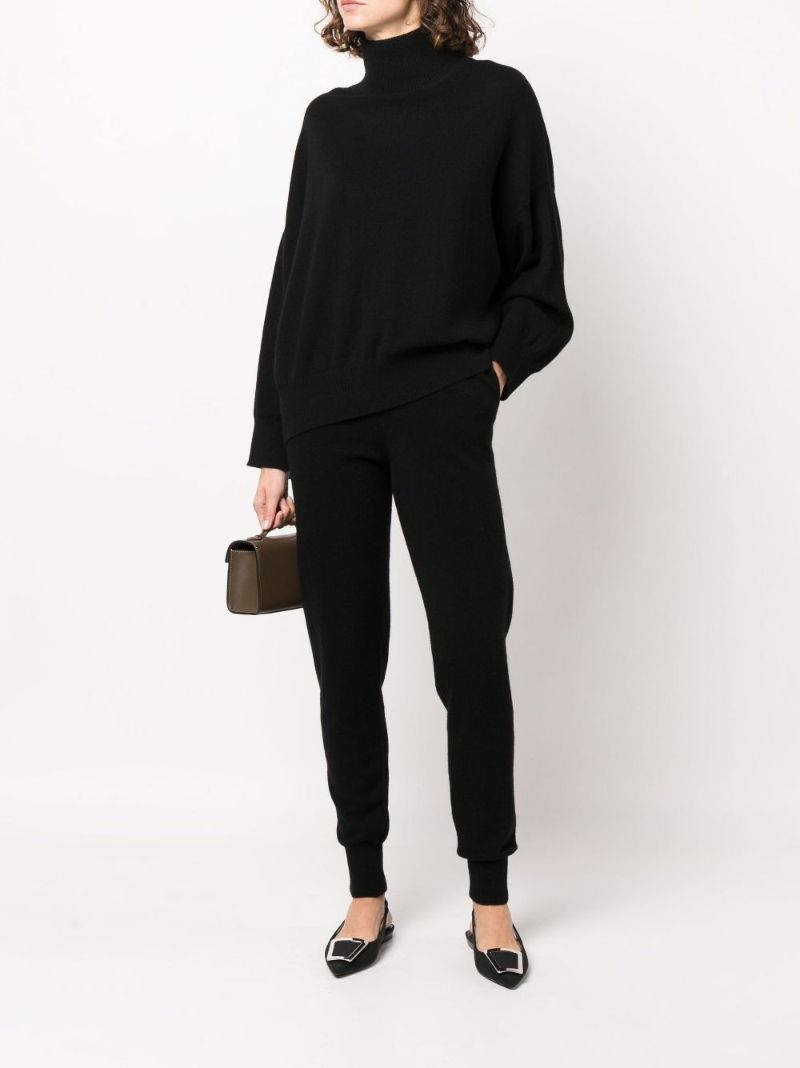 Black Maddelena Cashmere Track Pants