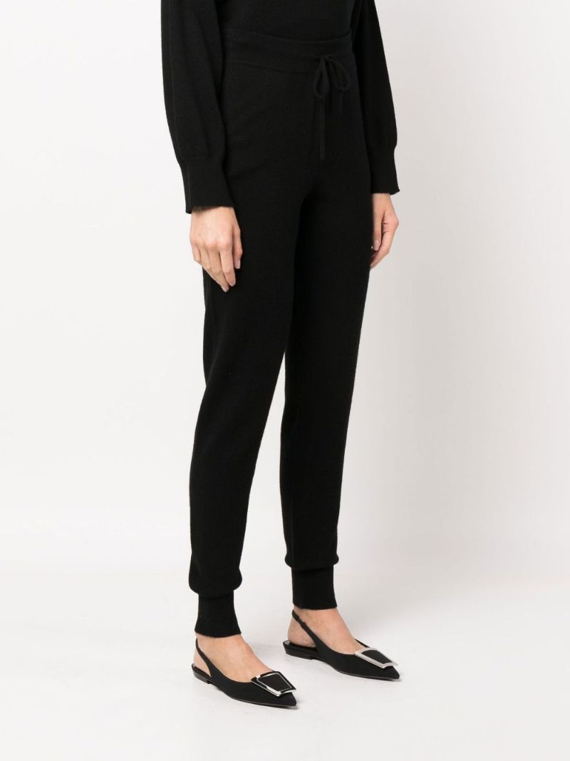 Black Maddelena Cashmere Track Pants