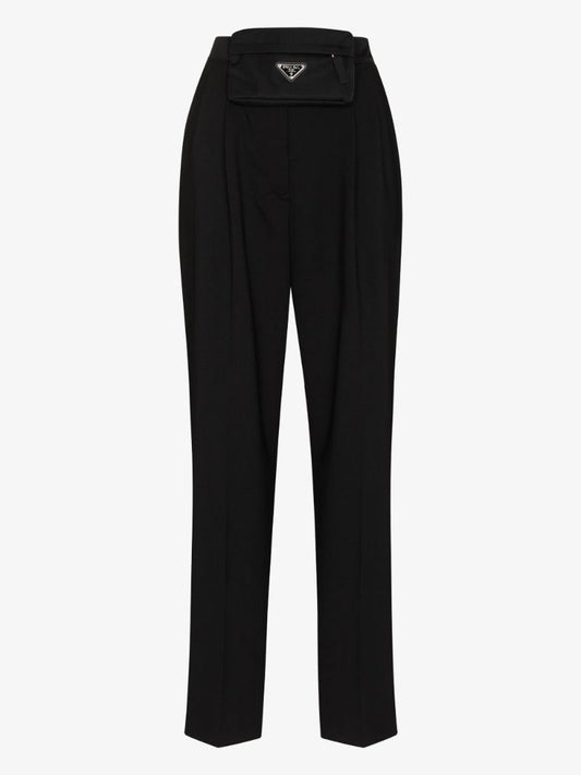 Logo Plaque Belt Bag Trousers