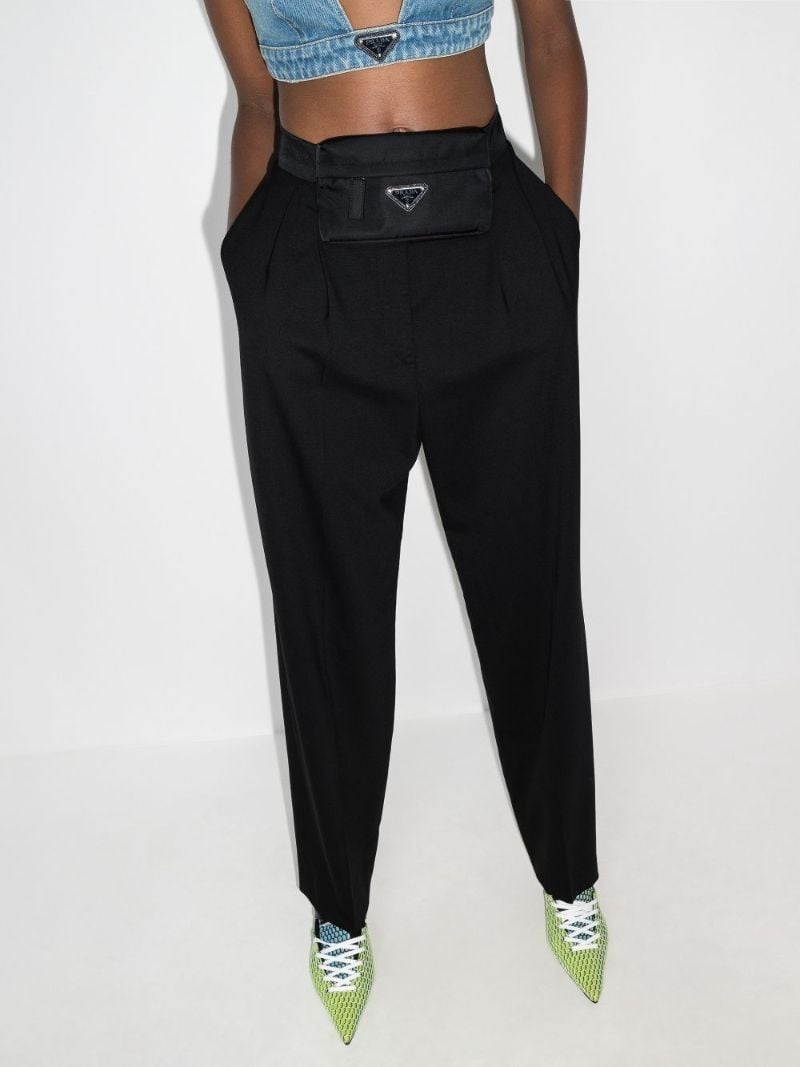Logo Plaque Belt Bag Trousers