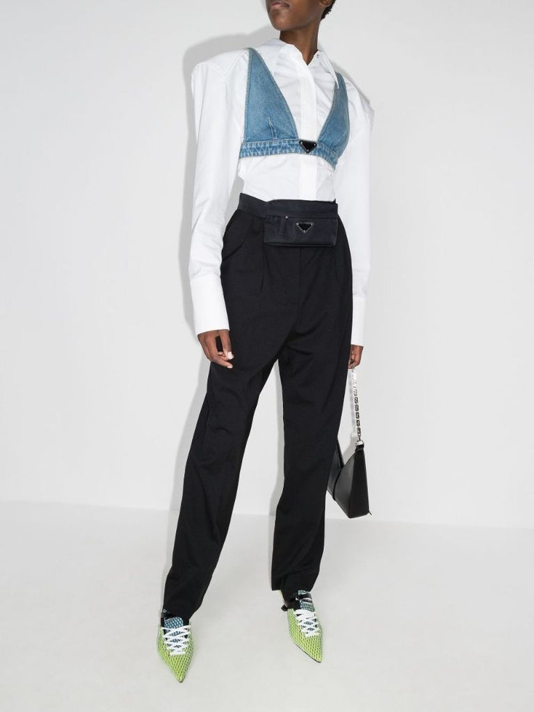 Logo Plaque Belt Bag Trousers