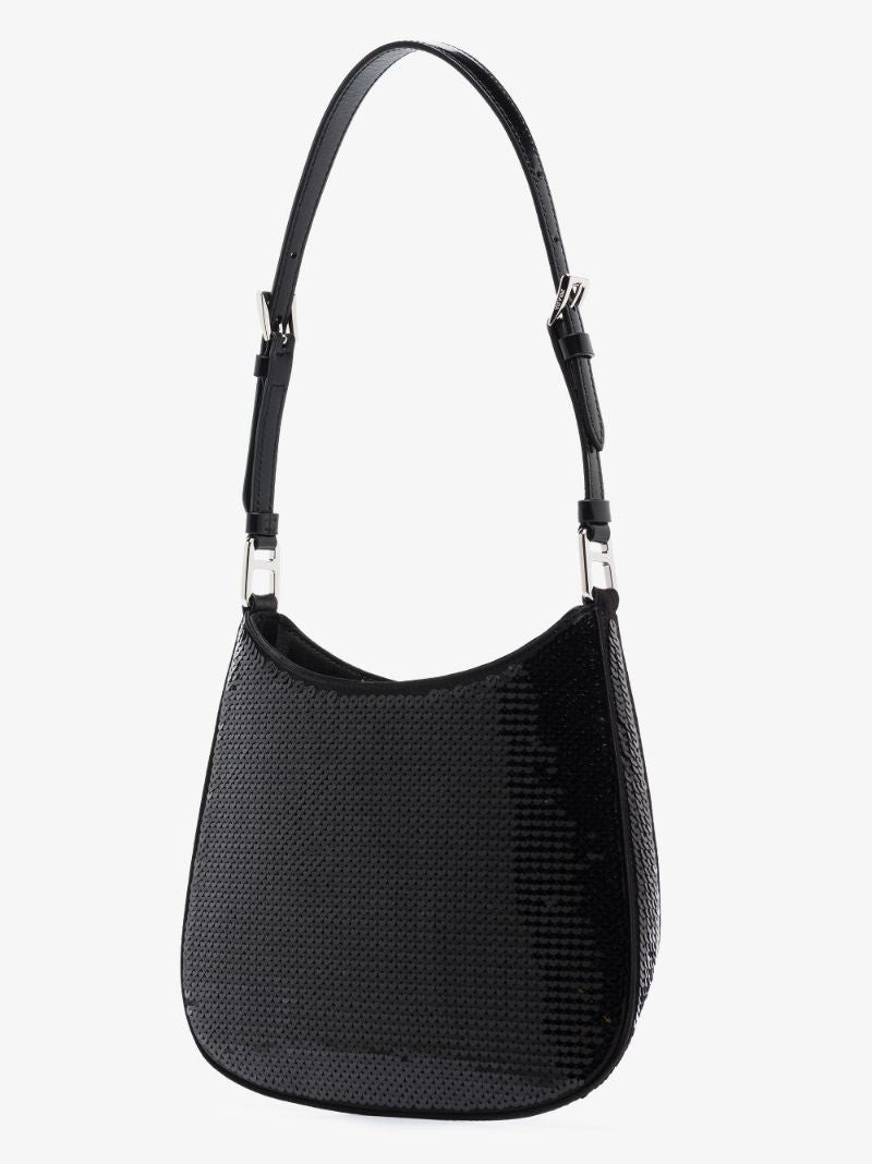 Black Cleo Sequin Shoulder Bag