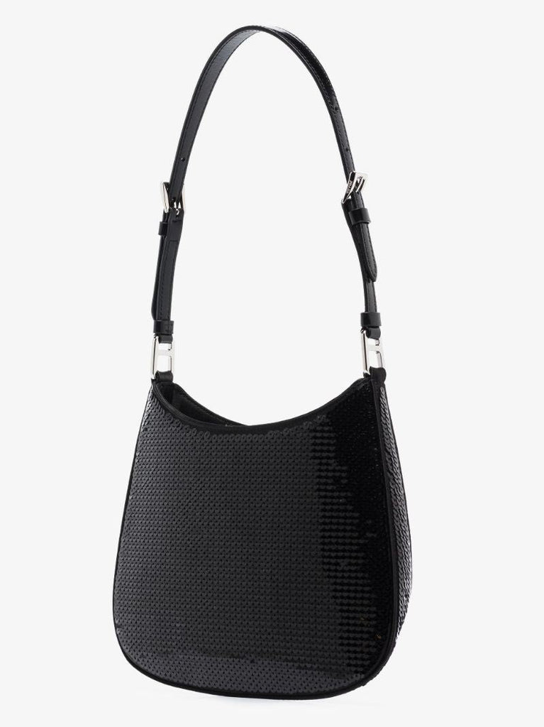 Black Cleo Sequin Shoulder Bag