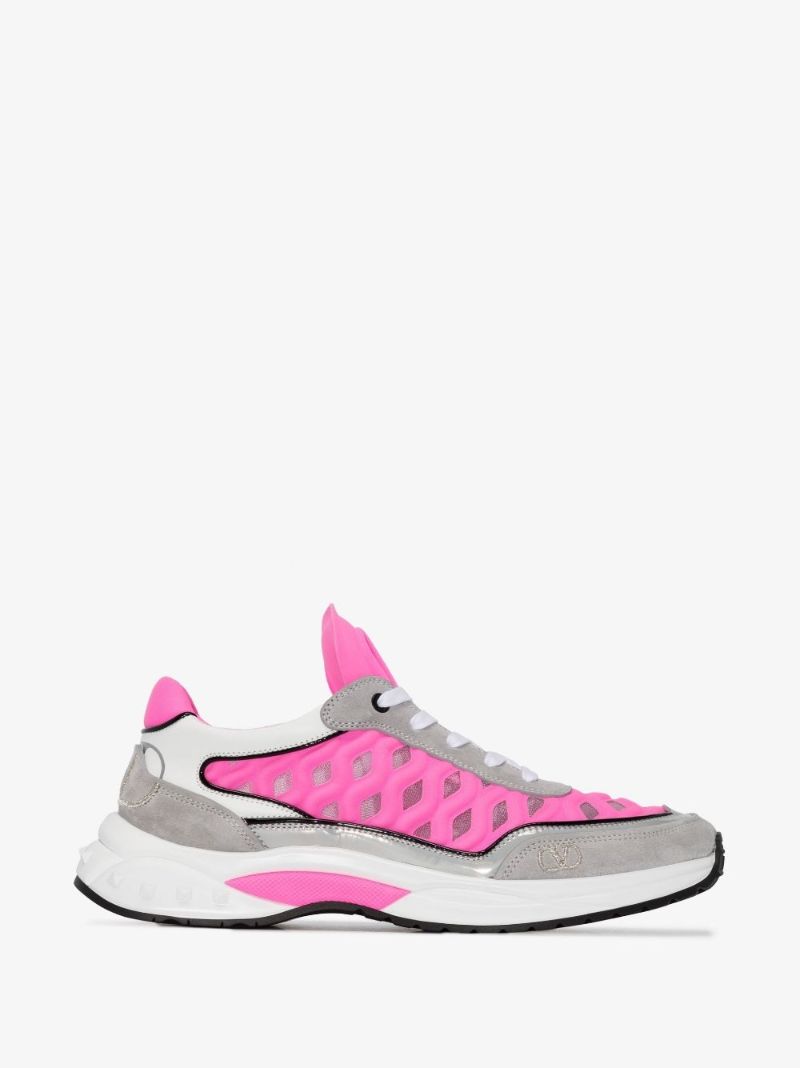 Pink Ready Go Runner Leather Sneakers