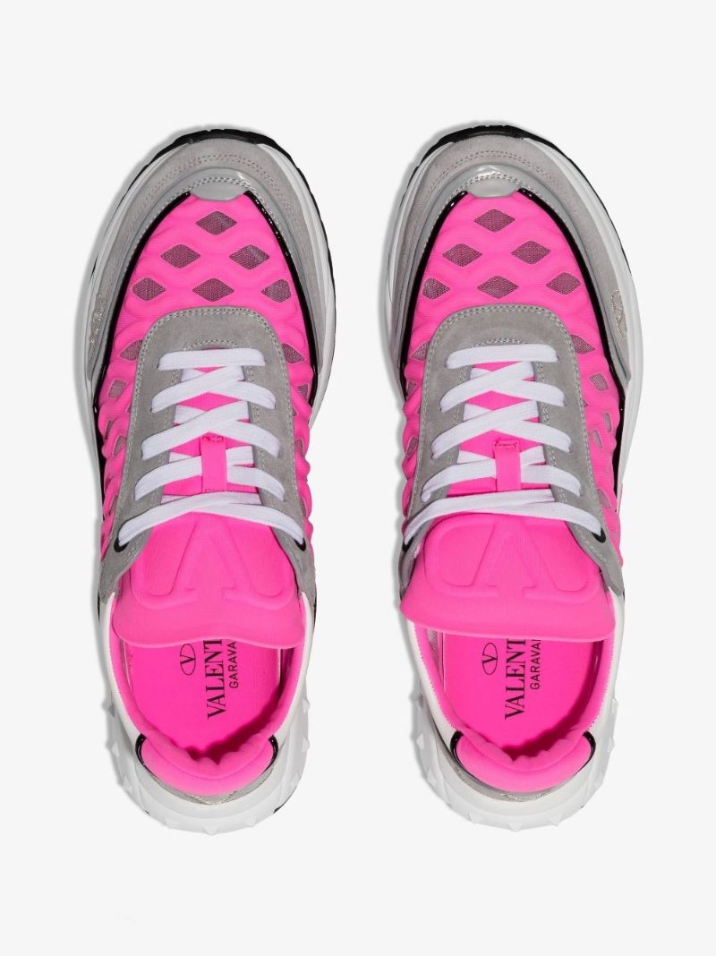Pink Ready Go Runner Leather Sneakers