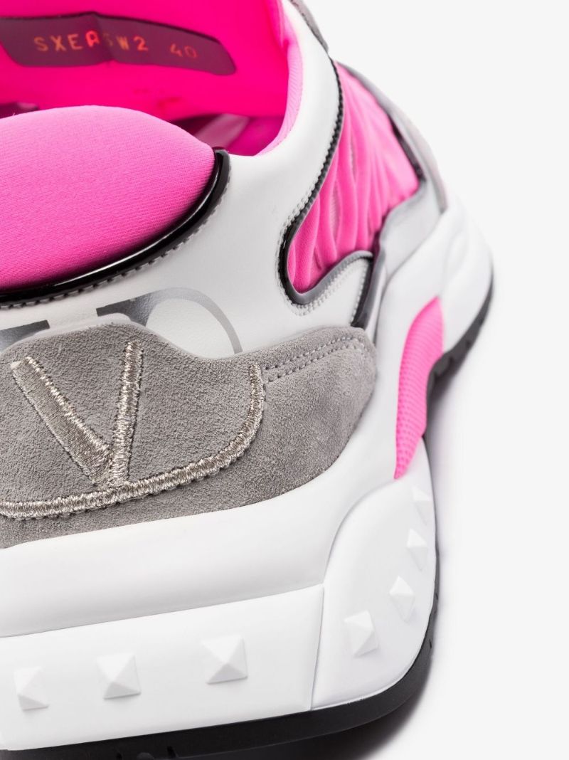 Pink Ready Go Runner Leather Sneakers