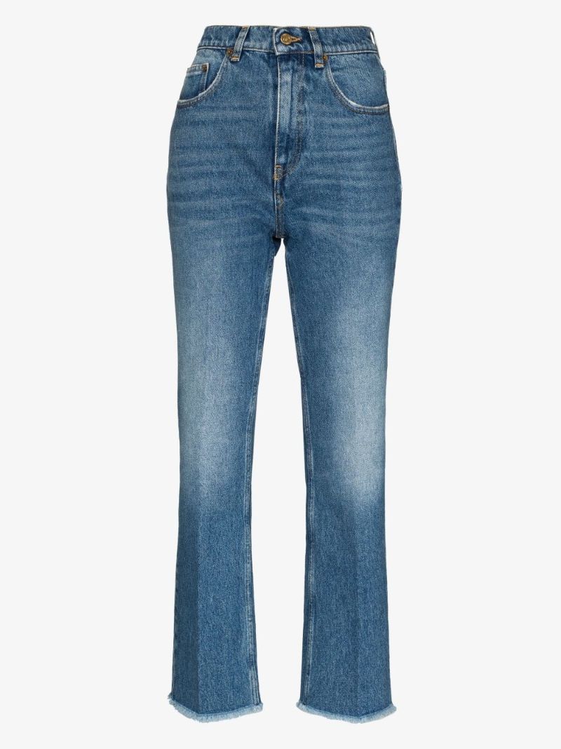 Cropped Straight Leg Jeans