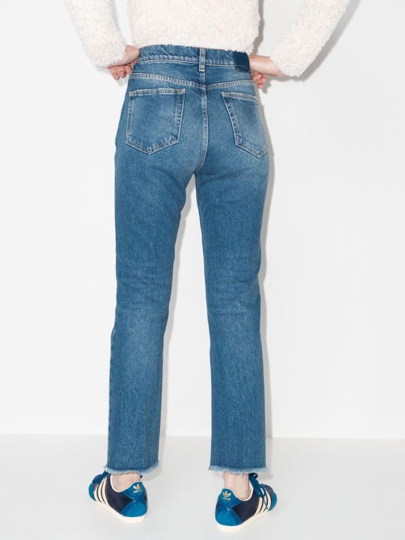 Cropped Straight Leg Jeans