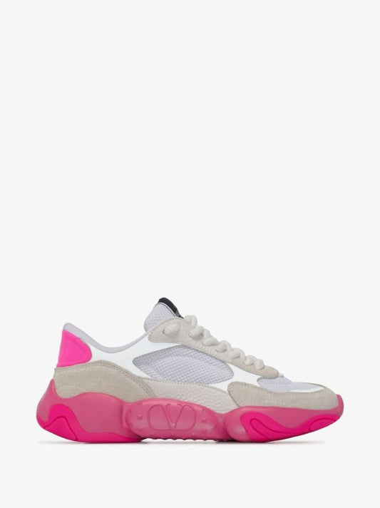 White Bubbleback Low Top Sneakers