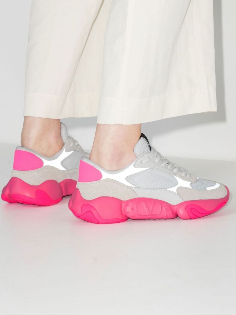 White Bubbleback Low Top Sneakers