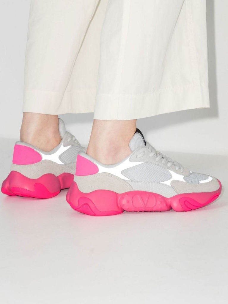 White Bubbleback Low Top Sneakers