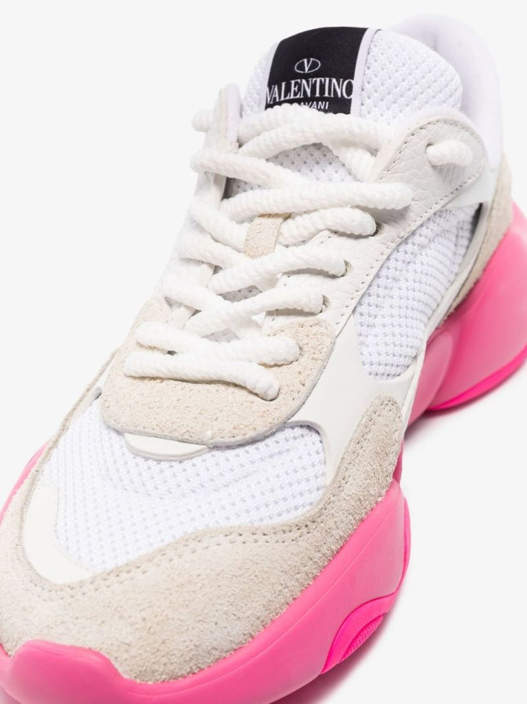 White Bubbleback Low Top Sneakers