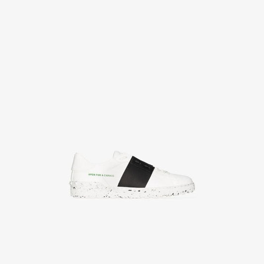 White Open for a Change Low Top Sneakers