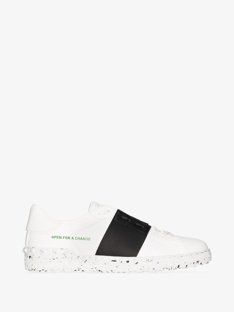 White Open for a Change Low Top Sneakers