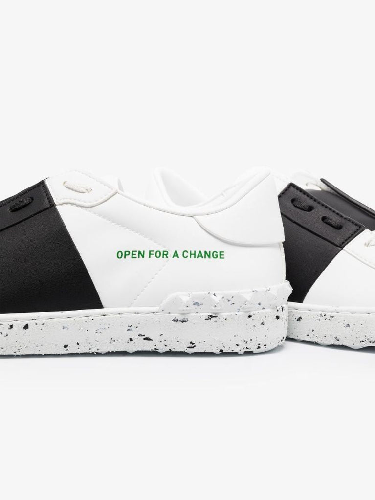 White Open for a Change Low Top Sneakers