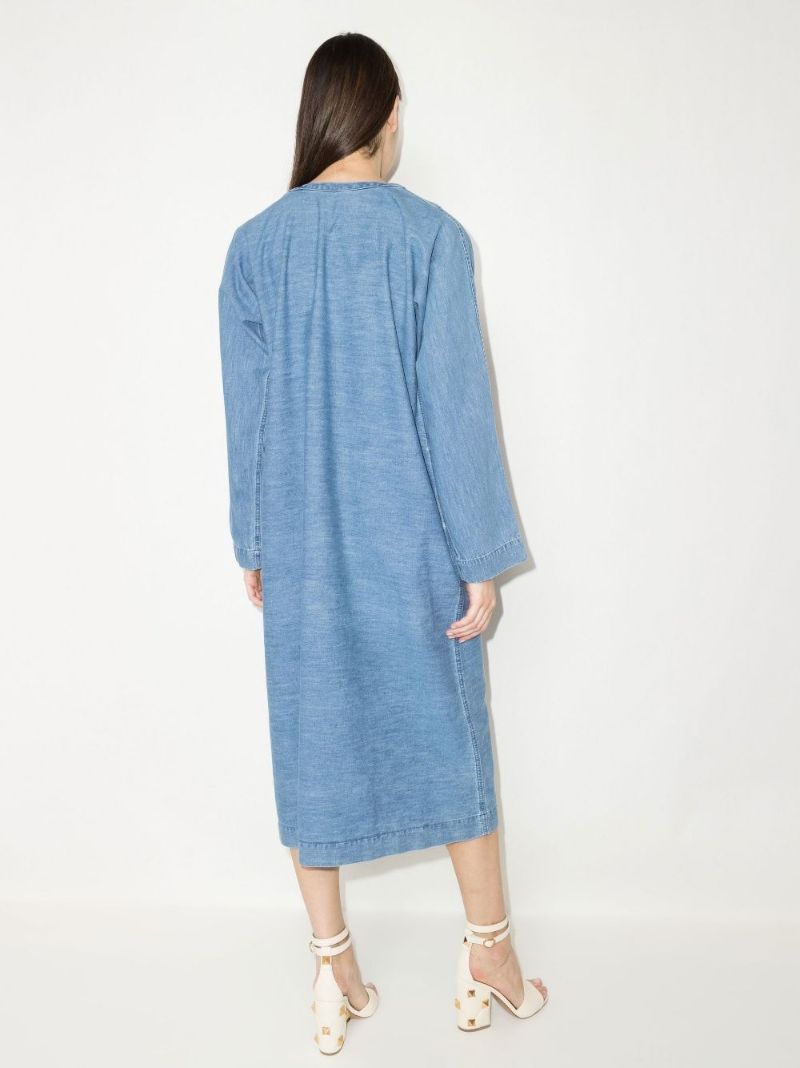 Vlogo Denim Kaftan Midi Dress