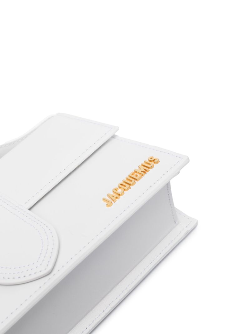 White Le Grand Bambino Leather Top Handle Bag