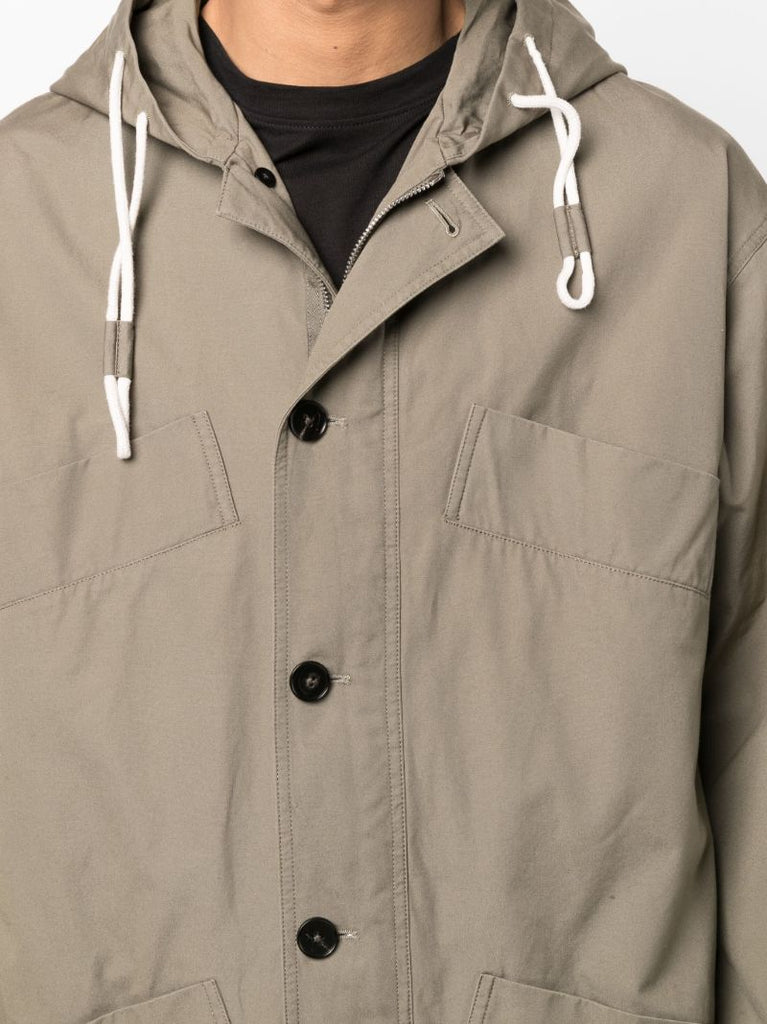 Green Hooded Cotton Parka
