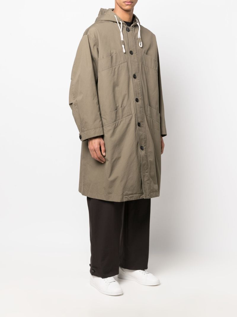 Green Hooded Cotton Parka