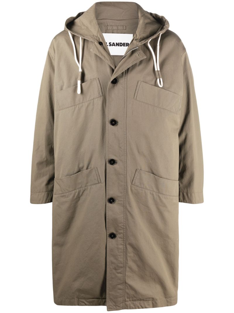 Green Hooded Cotton Parka