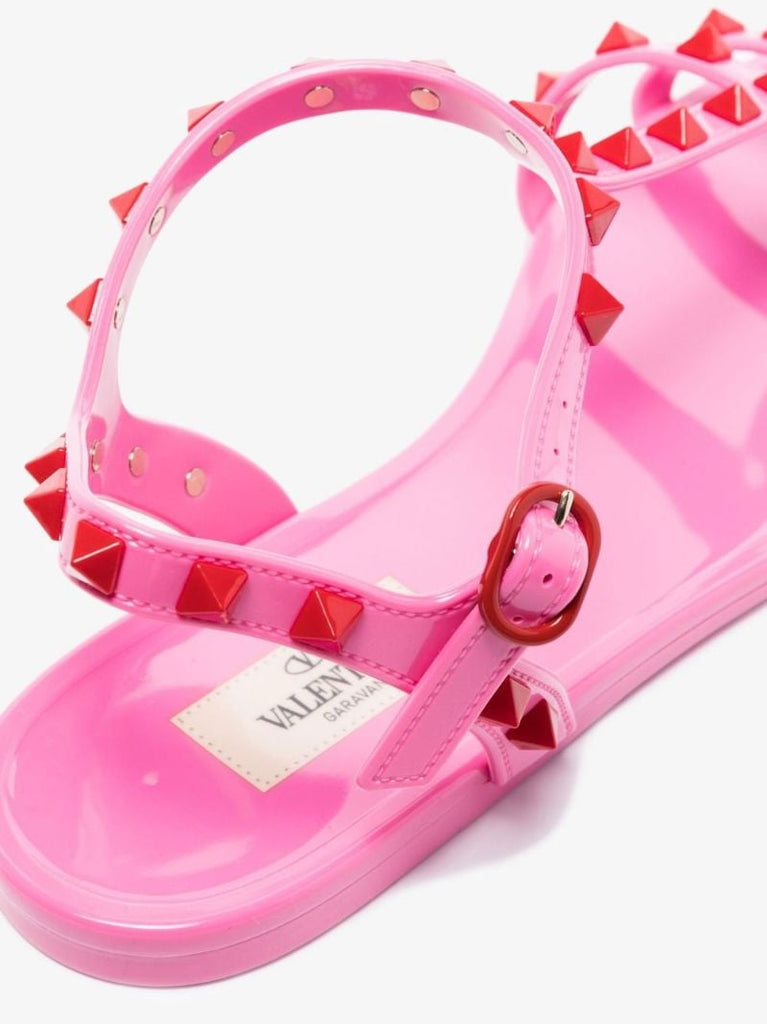 Pink Rockstud Rubber Sandals