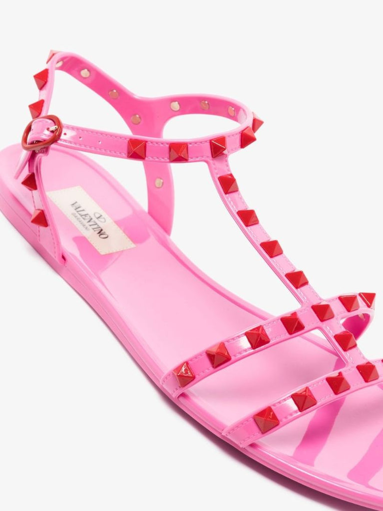 Pink Rockstud Rubber Sandals