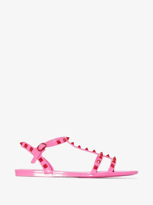Pink Rockstud Rubber Sandals