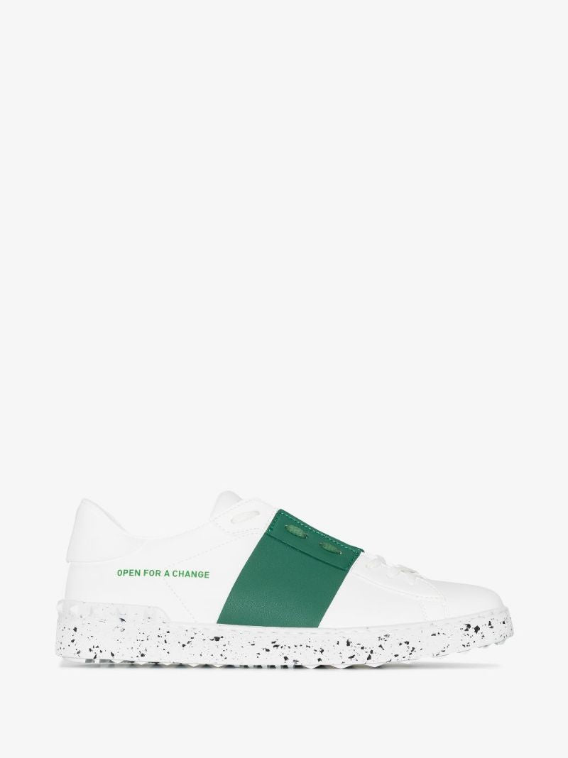 White Open for a Change Low Top Sneakers