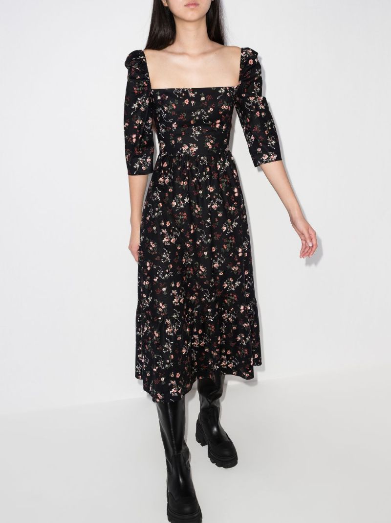Cyprus Floral Print Midi Dress