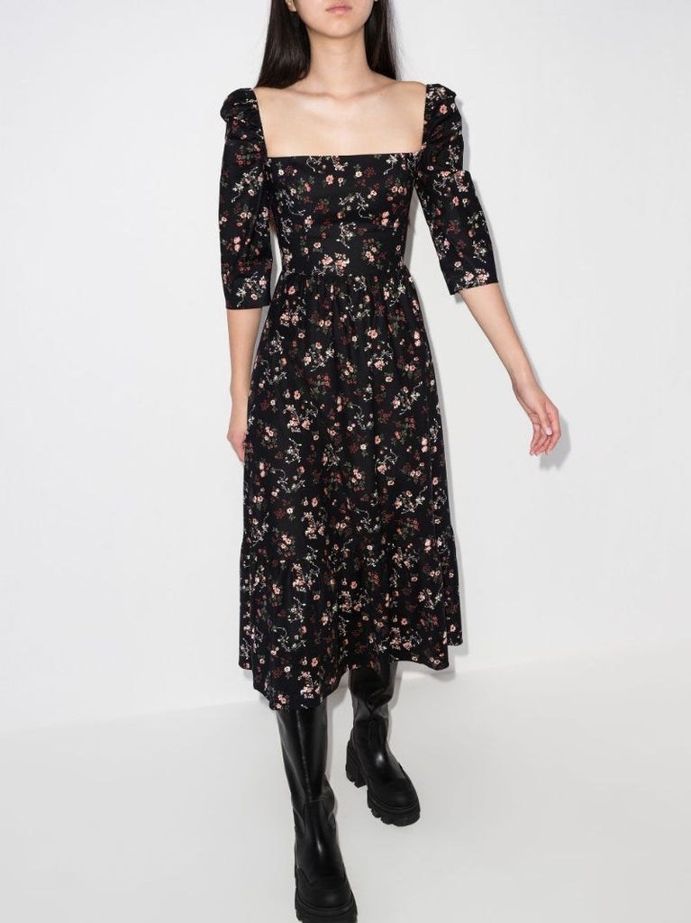 Cyprus Floral Print Midi Dress