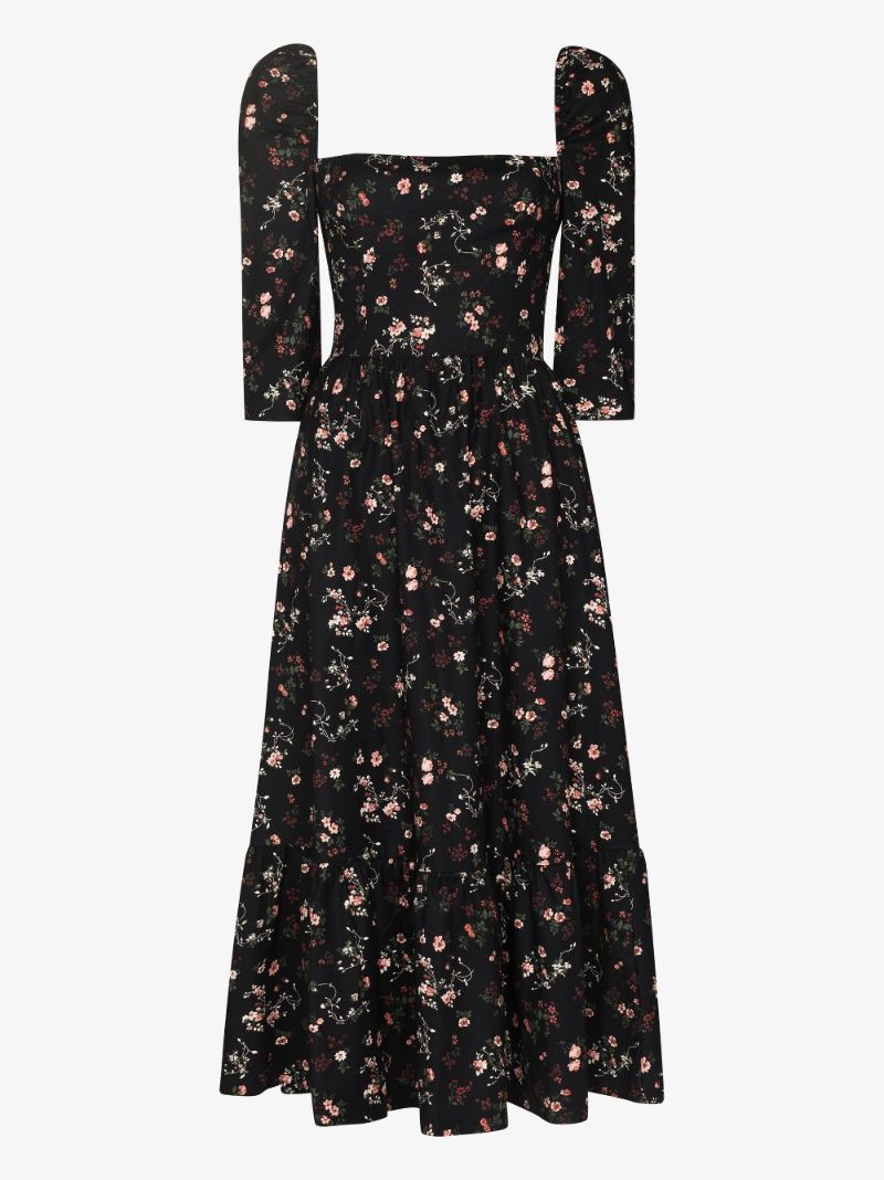 Cyprus Floral Print Midi Dress