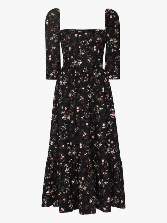 Cyprus Floral Print Midi Dress