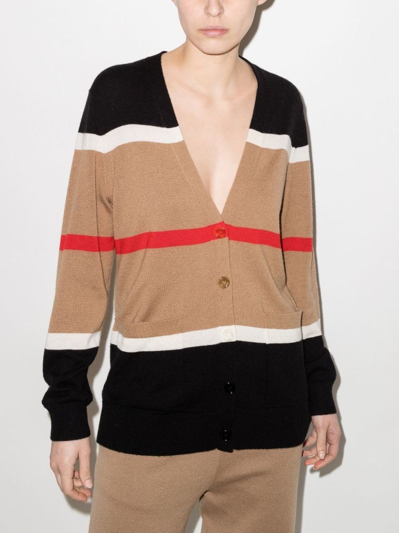 Phillipa Icon Stripe Cashmere Cardigan