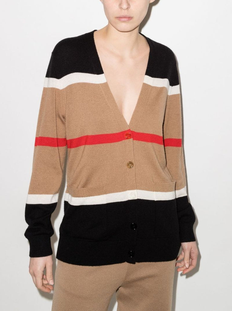 Phillipa Icon Stripe Cashmere Cardigan