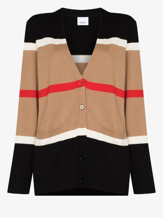 Phillipa Icon Stripe Cashmere Cardigan