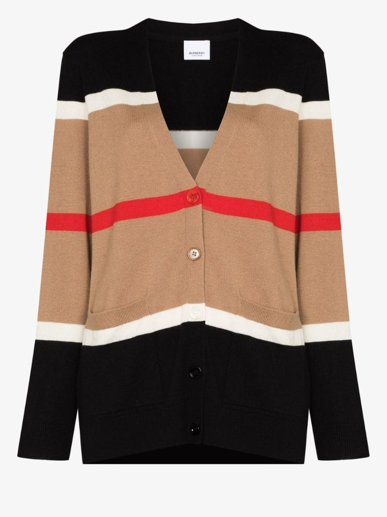 Phillipa Icon Stripe Cashmere Cardigan