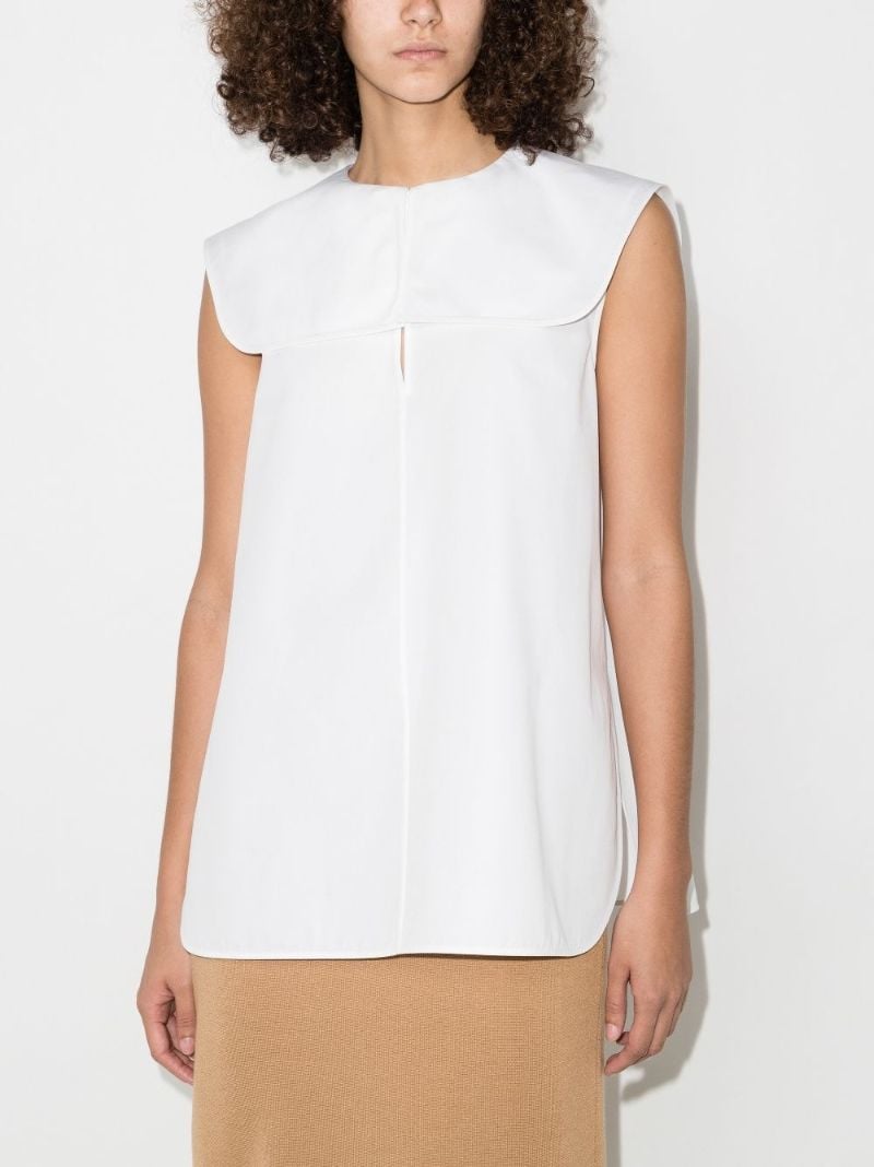 Collared Sleeveless Top