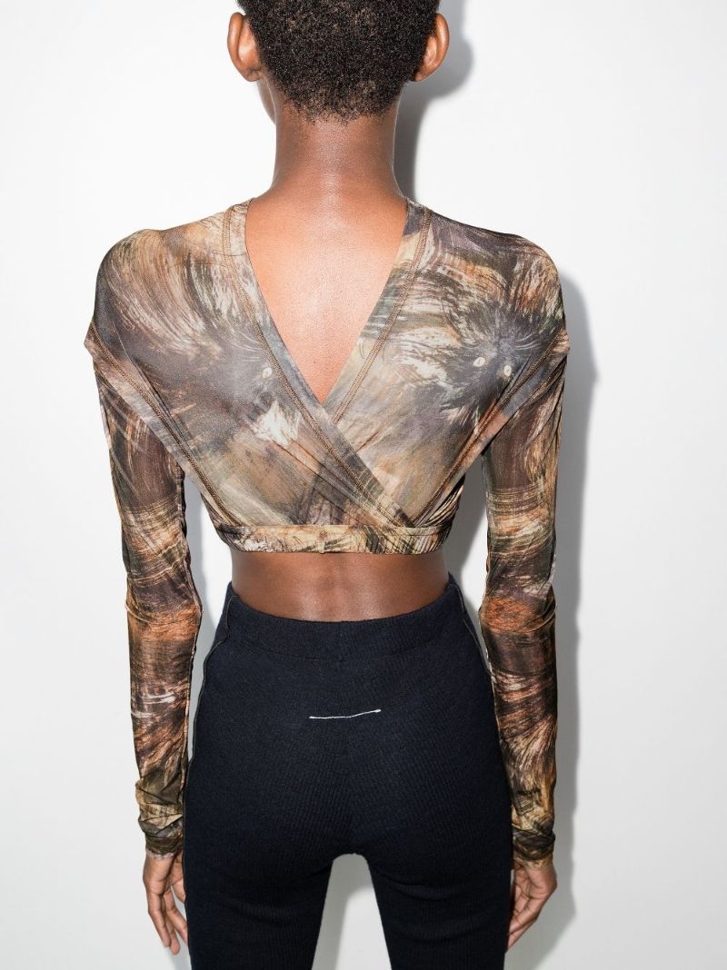Anti Cat Print Crop Top