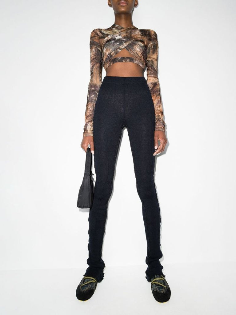 Anti Cat Print Crop Top