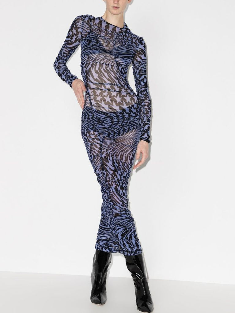 Printed Twist Maxi Dress