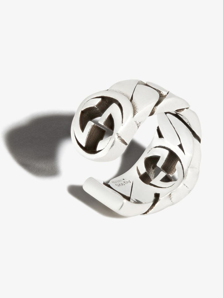 Sterling Silver Interlocking Large Ear Cuff