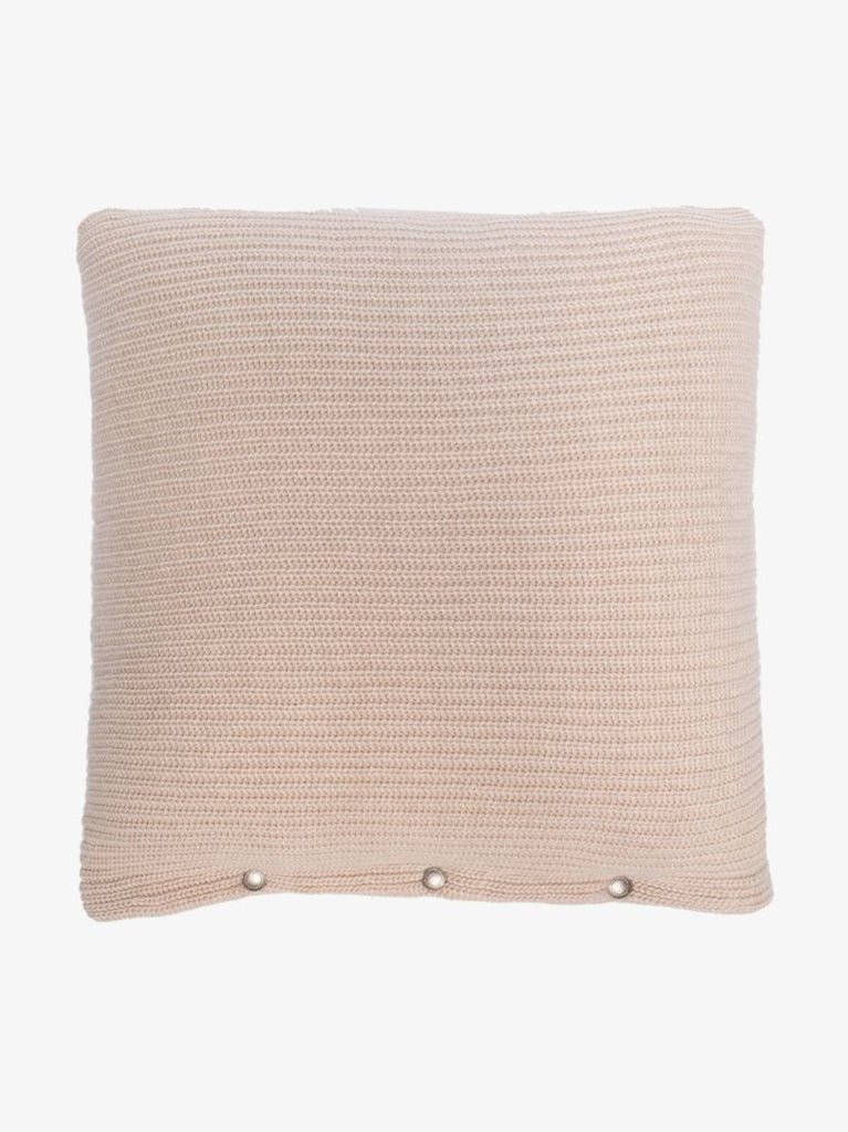 Neutral Ribbed Knit Cushion