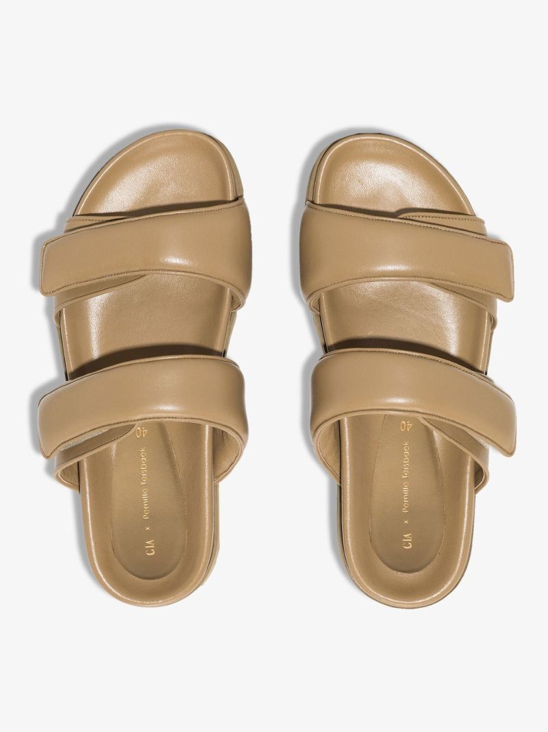 X Pernille Teisbaek Neutral Perni 11 Leather Sandals