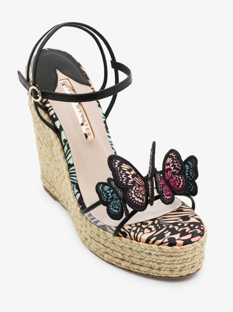 Multicoloured Riva 140 Butterfly Wedge Espadrilles