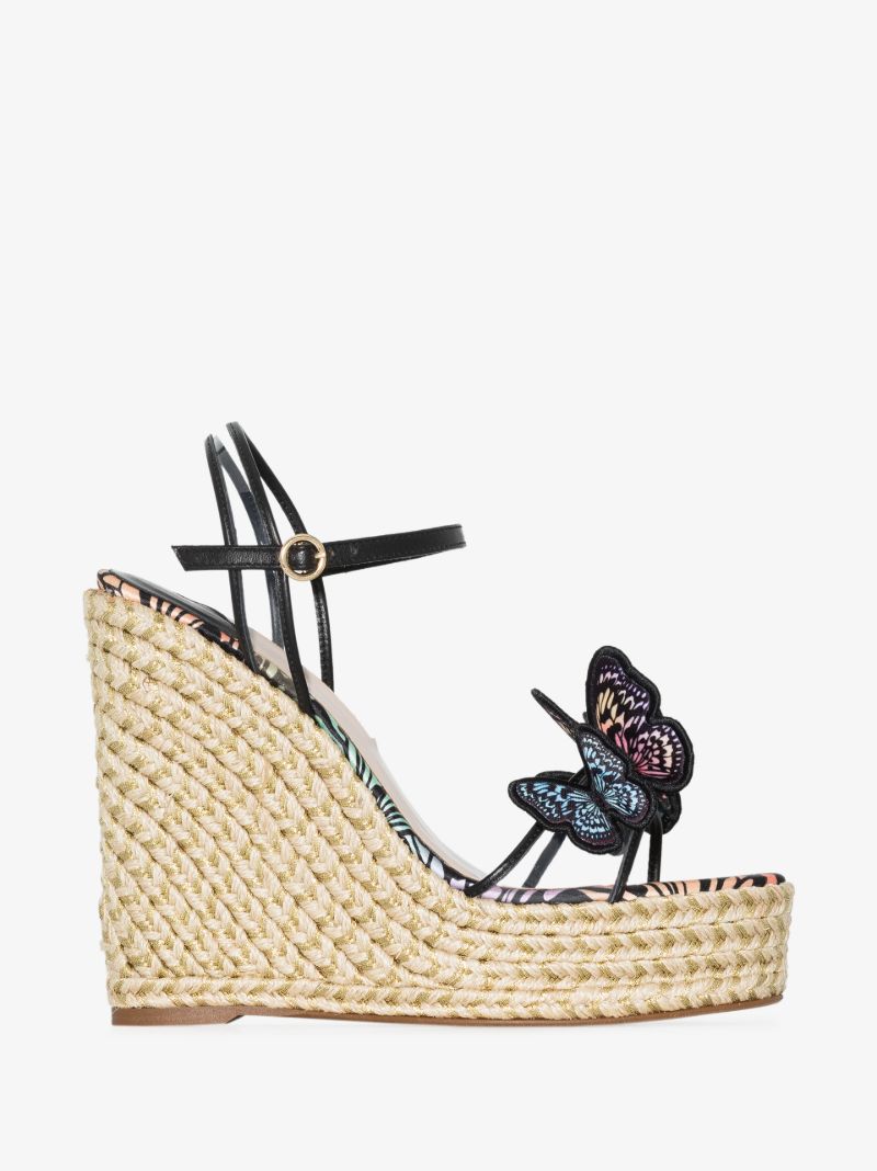Multicoloured Riva 140 Butterfly Wedge Espadrilles
