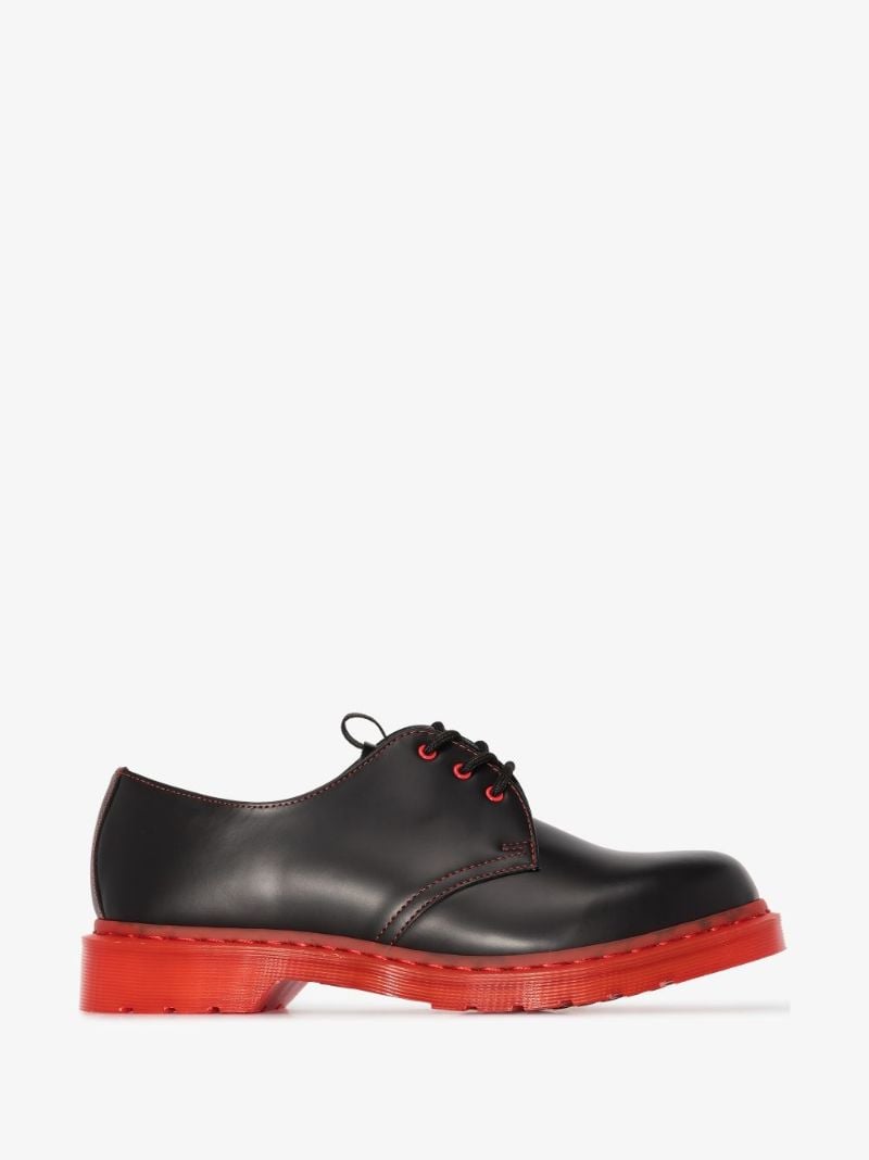 X Clot Black and Red 1461 Leather Derby Shoes