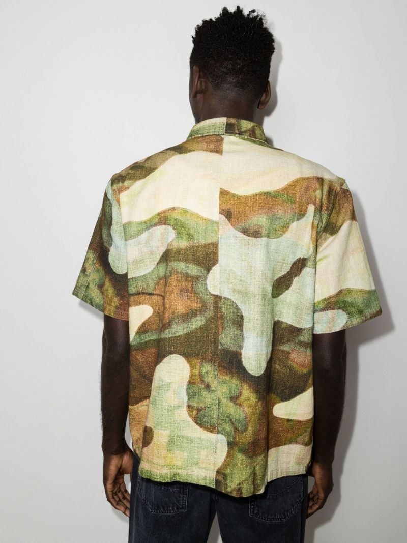 Box Camouflage Print Short Sleeve Shirt