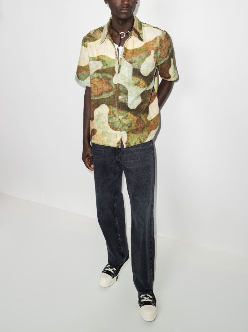 Box Camouflage Print Short Sleeve Shirt